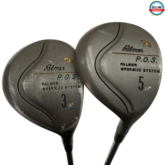 Arnold Palmer P.O.S. Oversize 3 & 5 Wood Set Right-Handed Steel Needs Regripping - Picture 1 of 10